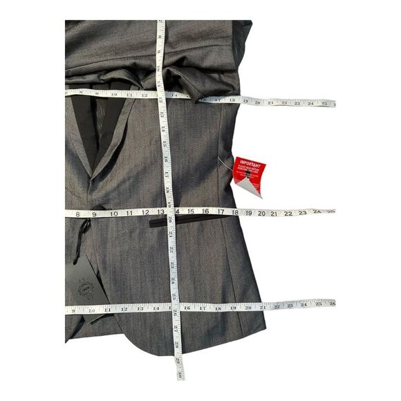 ASOS DESIGN Men’s Silver Black Skinny Tuxedo Blazer Jacket Long Sleeve Size 38 - Picture 10 of 13